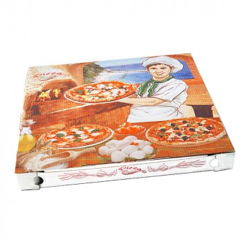 100 Stk. Pizzakartons aus Mikrowellpappe 32x32x3 cm weiß